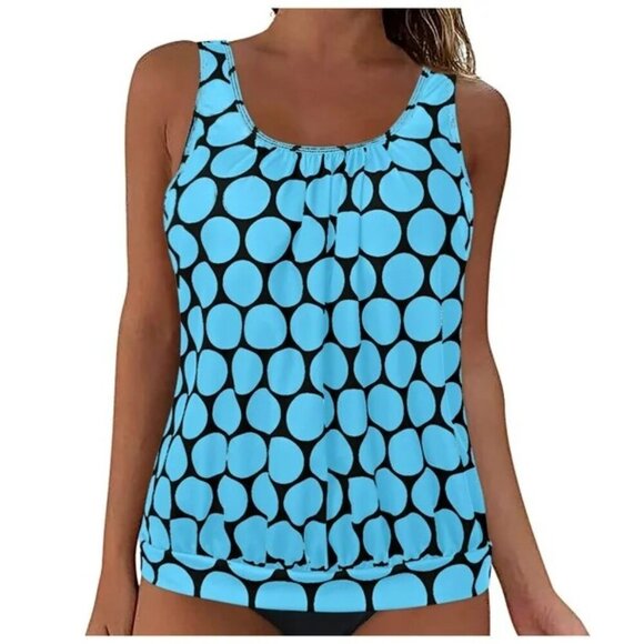 New Printed Tummy Control Tankini - Picture 1 of 9